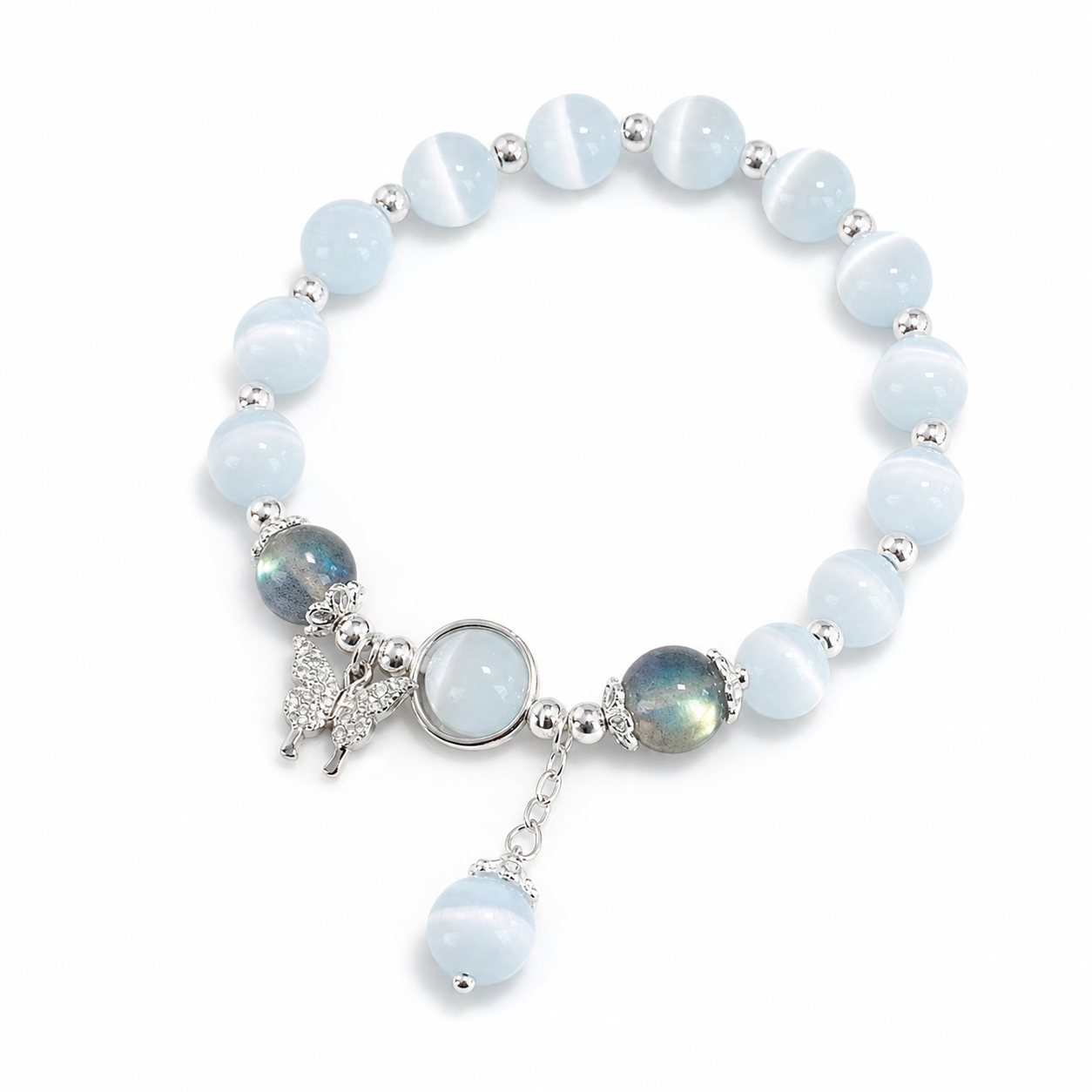 Glass Butterfly Cat Eye Style Bracelet Women's main product image