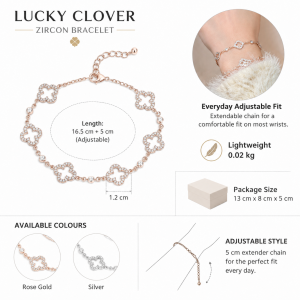 Women's Lucky Clover Zircon Bracelet main product image